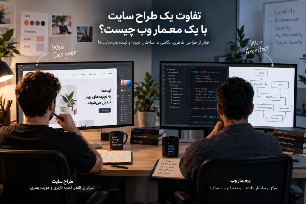 تفاوت طراح سایت و معمار وب